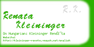 renata kleininger business card